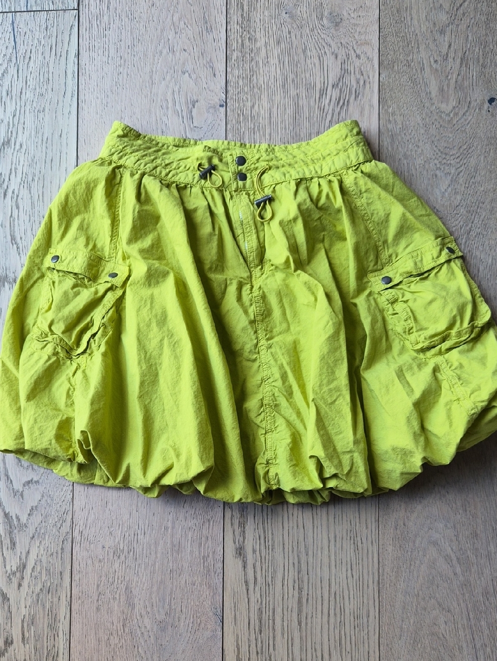 Pilcro Neon Lime Elastic-Waist Skirt